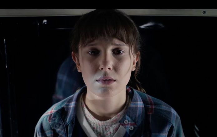 Millie Bobby Brown as Eleven in the new teaser for season four of Stranger Things. Source Netflix via YouTube 696x442 1