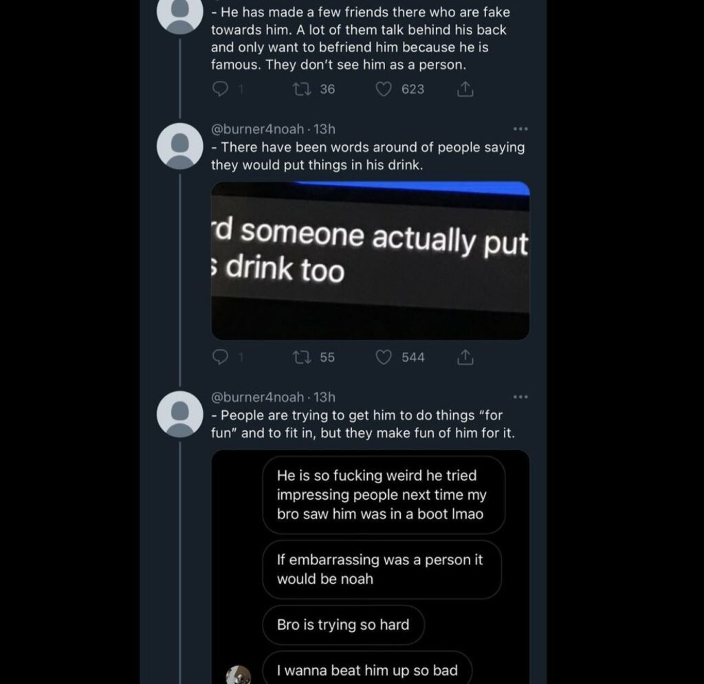 A Fan Leaks Disturbing Details Regarding Noah Schnapp's Stay at University